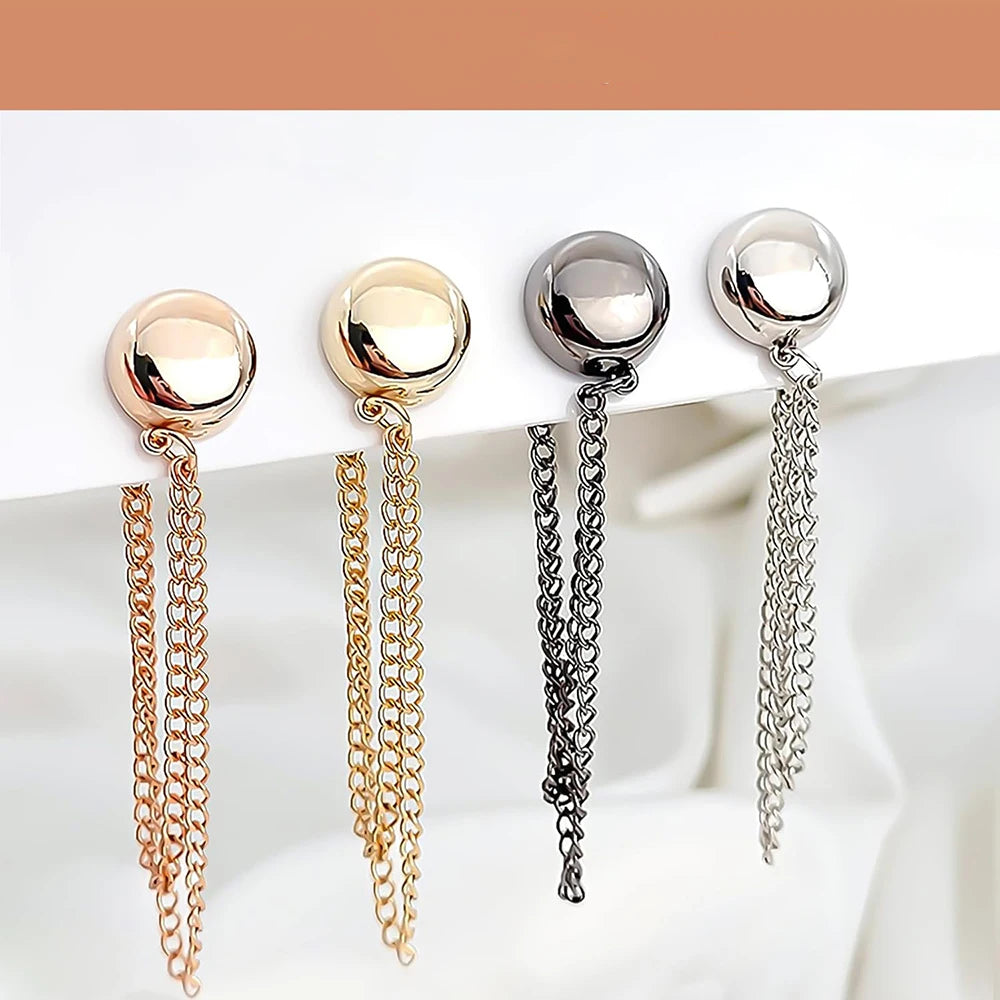 4PCS Magnetic Clothing Clips Multi-Function Magnetic Strength Buttons Clips Pinless Brooch Clips for Women Clothes Cardigans