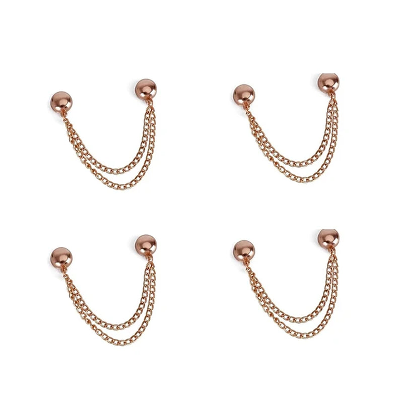 4PCS Magnetic Clothing Clips Multi-Function Magnetic Strength Buttons Clips Pinless Brooch Clips for Women Clothes Cardigans