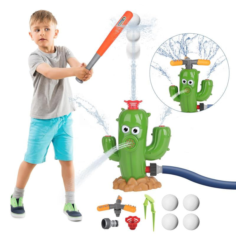 Deao 3-In-1 T Ball Sets, Baseball Training Equipment with Tee Ball Stand, Hanging Tee, Ball Launcher,6Pcs Baseballs, Adjustable Height Baseball Toys