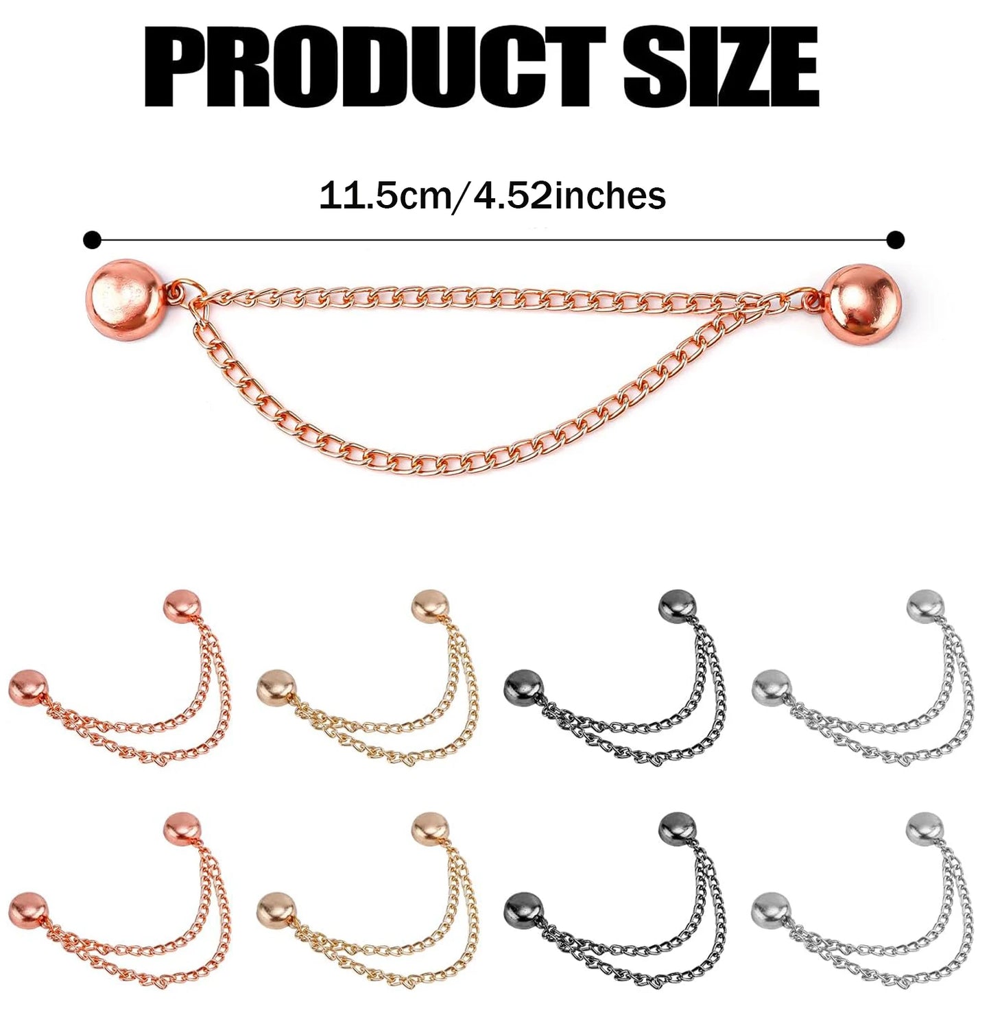 4PCS Magnetic Clothing Clips Multi-Function Magnetic Strength Buttons Clips Pinless Brooch Clips for Women Clothes Cardigans