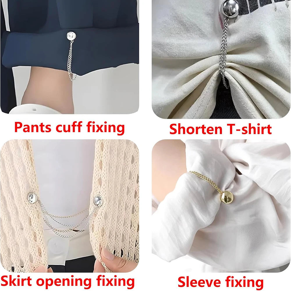 4PCS Magnetic Clothing Clips Multi-Function Magnetic Strength Buttons Clips Pinless Brooch Clips for Women Clothes Cardigans