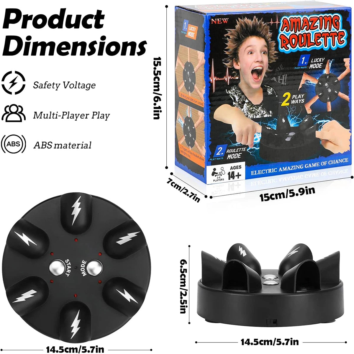 Six Finger Lie Detector Finger Click Decompression Party, Electric Miracle Toy Family Party Creative Toy