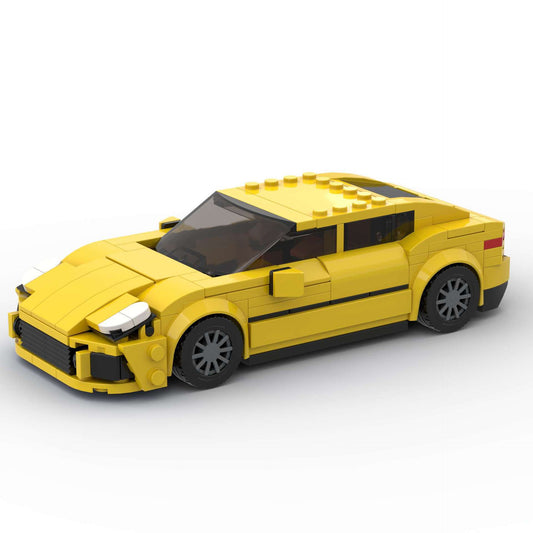 🏎️ Sports Car Racing Building Block Model – Yellow Edition