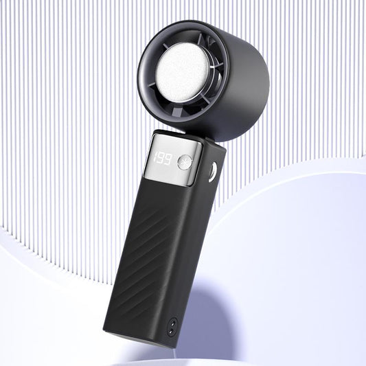 Portable High-Speed Handheld Cold Air Turbo Fan, Side Pulley Gear Key 199 Gears USB-C Handheld Fan with Digital Display, Suitable for Travel, Outdoor, 3000 Mah Large Capacity