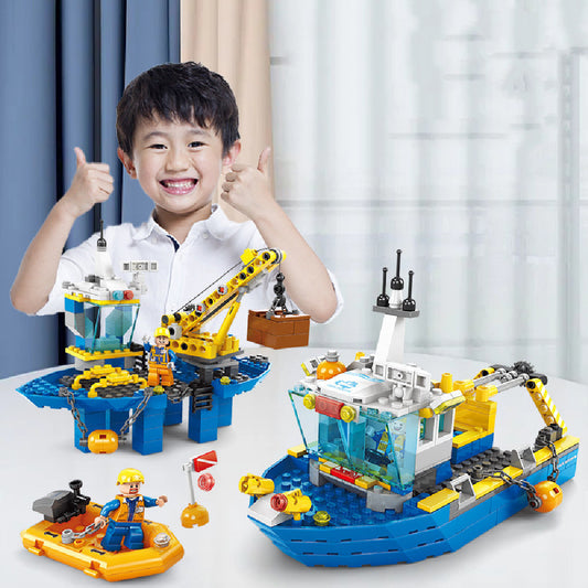 STEM Marine Engineering Building Blocks – Educational Assembly Toy Set