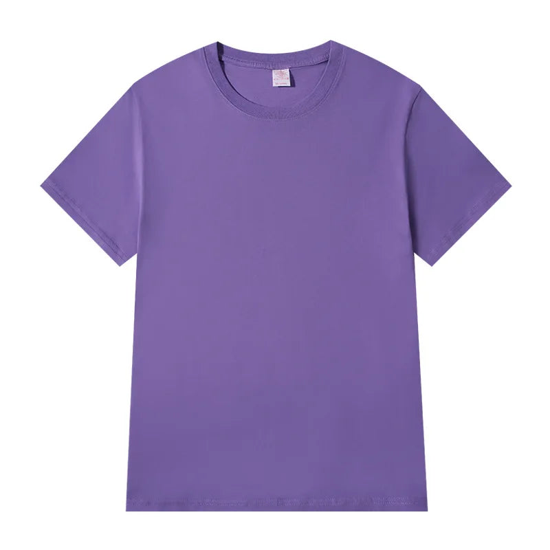 Women T-Shirts 2025 Tops Solid Short Sleeve Loose O-Neck Cotton Casual Ladies Shirts Harajuku Korean Summer Woman Tshirts