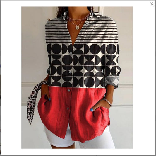 New Women's Long Sleeved Shirt For Summer Fashion, 3D Printed Shirt With Floral Pattern