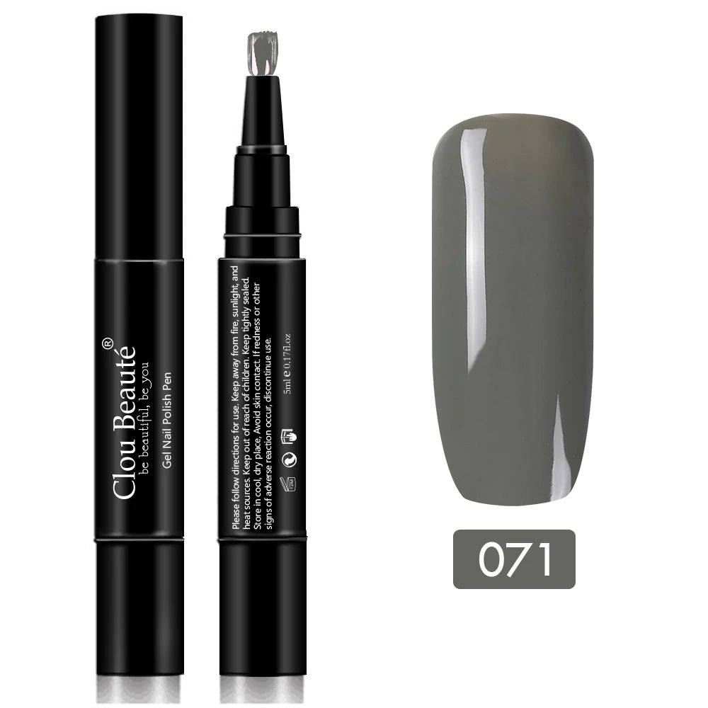 Gel Nail Polish Pen Pure Color Base Top Need UV Nail Manicure Varnish Hybrid Soak off Gel Lacquer Lucky Nail Paint