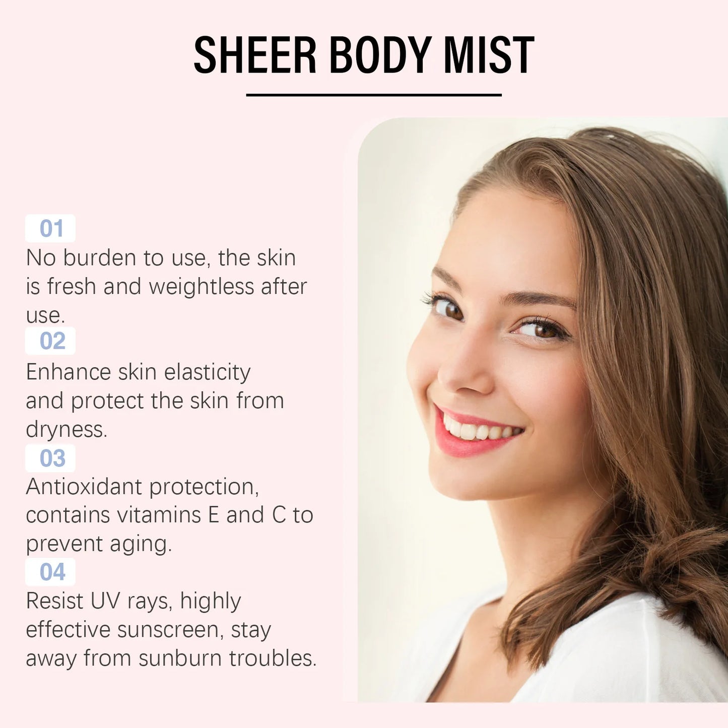 Body Sunscreen Spray SPF42+ Sunblock Powerful Protect Body UVA/UVB Resistance Sunburn Spot Whitening Waterproof Body Sunscreen