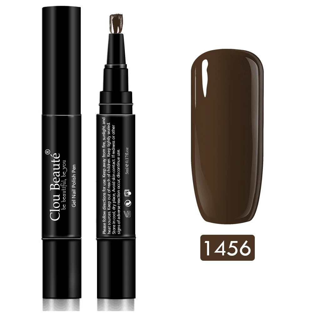Gel Nail Polish Pen Pure Color Base Top Need UV Nail Manicure Varnish Hybrid Soak off Gel Lacquer Lucky Nail Paint