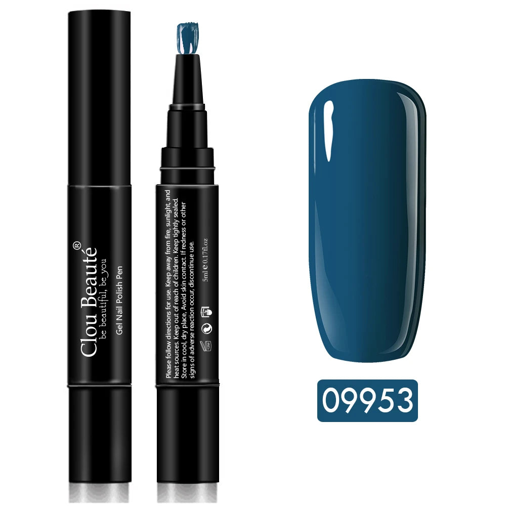 Gel Nail Polish Pen Pure Color Base Top Need UV Nail Manicure Varnish Hybrid Soak off Gel Lacquer Lucky Nail Paint