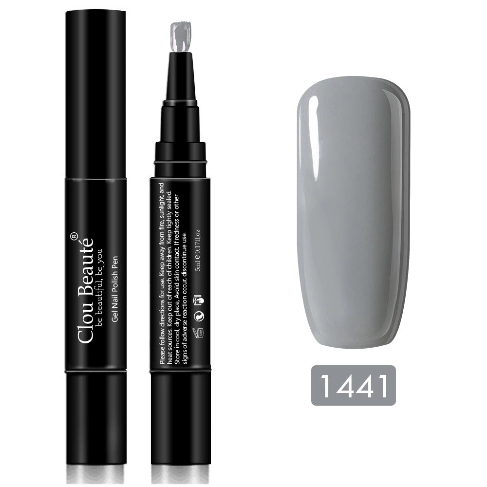 Gel Nail Polish Pen Pure Color Base Top Need UV Nail Manicure Varnish Hybrid Soak off Gel Lacquer Lucky Nail Paint
