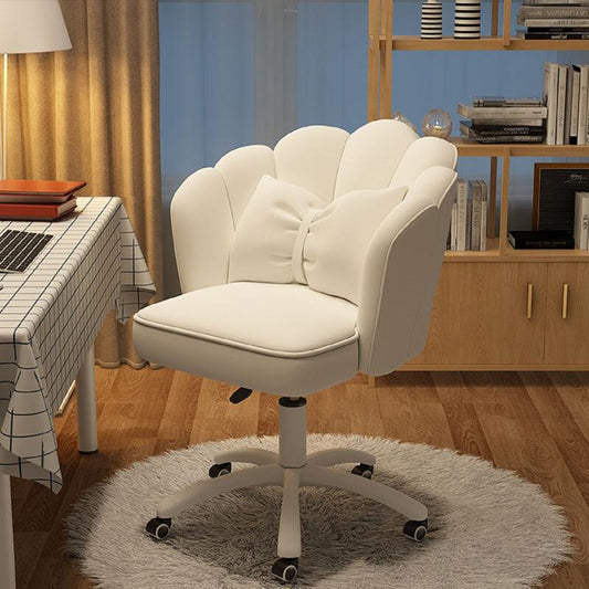 【Fathersdaygifts】Petal Chair Vanity Office Chair Cute Petal Desk Chair, Modern Fabric Home Butterfly Chairs Height Adjustable Chair Makeup Chairs Computer Chair
