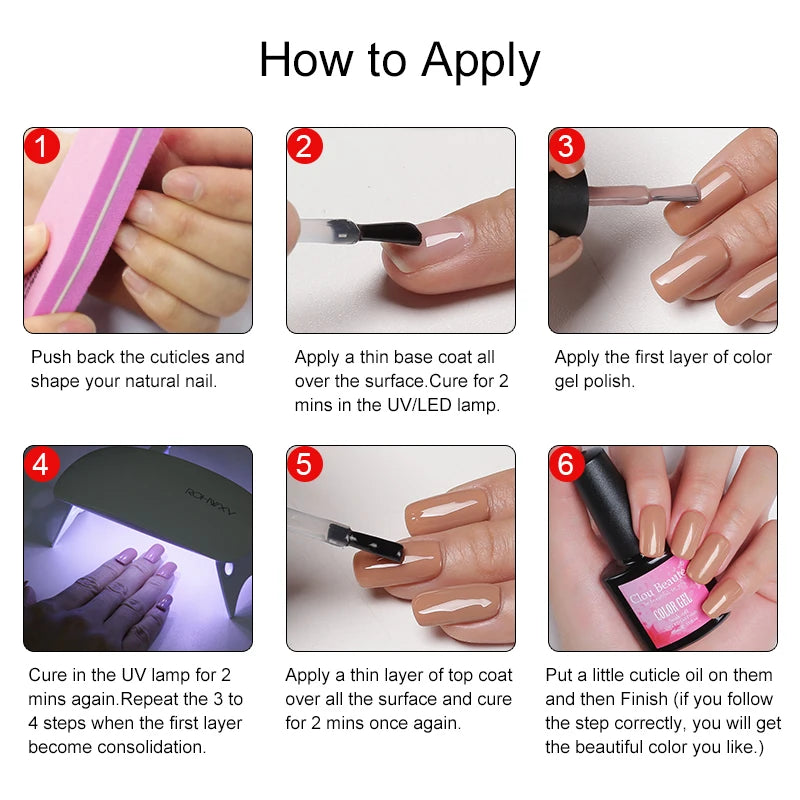 Gel Nail Polish Pen Pure Color Base Top Need UV Nail Manicure Varnish Hybrid Soak off Gel Lacquer Lucky Nail Paint